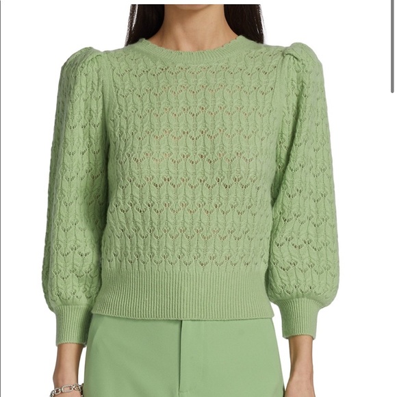alice and Olivia Doris Sage puff sleeve sweater - Picture 1 of 7